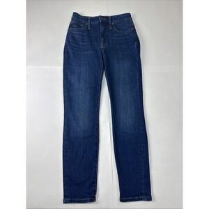 Madewell Women Jeans Curvy High Rise Skinny Sz 24P Dark Wash